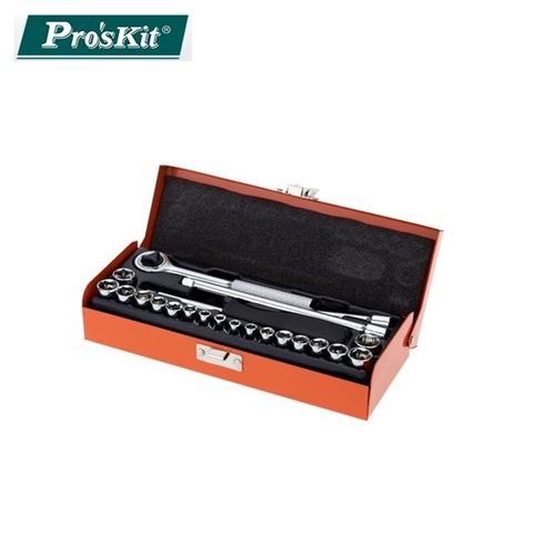 ProsKit 寶工 台灣品牌ProsKit棘輪扳手套筒起子23件組8PK-SD016內含省力棘輪扳手接焊旋柄延長桿