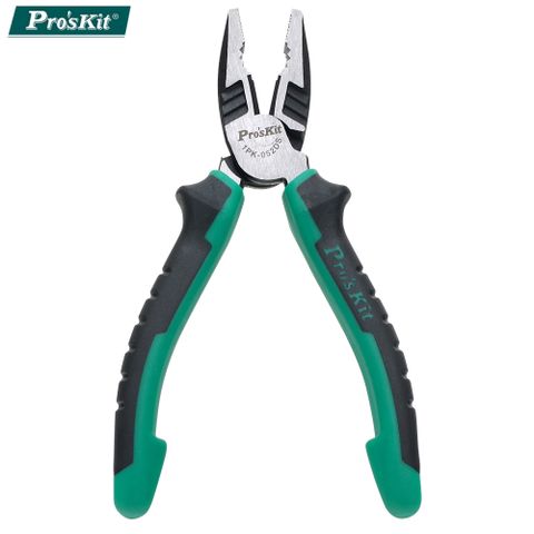 台灣寶工ProsKit德式雙色鋼絲鉗6吋壓接鉗55Cr-Ni抗繡老虎鉗1PK-052DS剪鉗