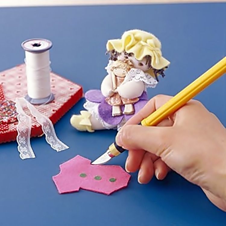 OLFA 日本雕刻筆刀雕刻刀157B等距刻線刀(舒適握感; 附6刀片即圓刃.平刃.直刃各2)切割刀Pen Knifeるケほさゆ