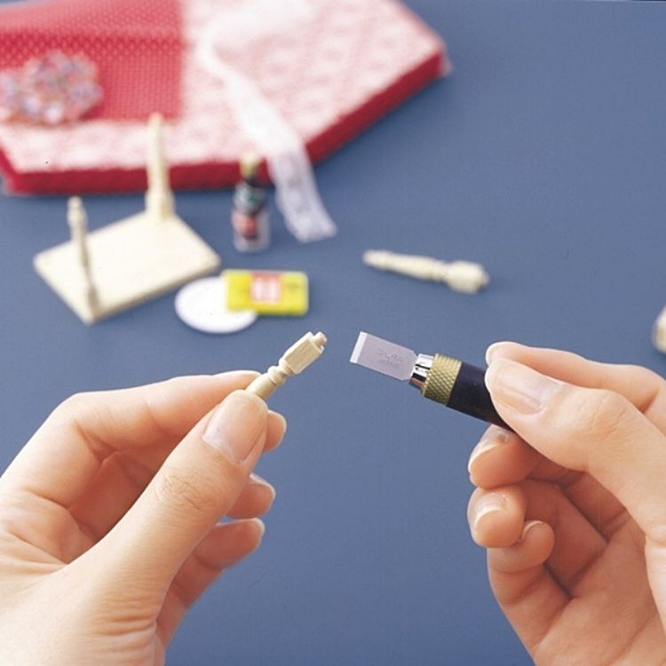 OLFA 日本雕刻筆刀雕刻刀157B等距刻線刀(舒適握感; 附6刀片即圓刃.平刃.直刃各2)切割刀Pen Knifeるケほさゆ