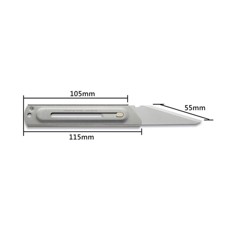 OLFA 日本重型工藝刀雙向刃厚1.2mm嫁接刀木雕刻刀CK-2尖尾刀(SUS420J2不鏽鋼刀)工具刀切割刀工作刀木工刀