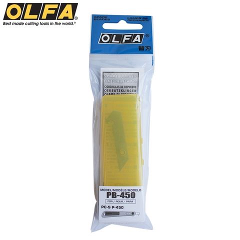 OLFA 日本小型壓克力刀刀片 膠板切割刀替刃PB-450(5入,高碳鋼,厚0.55mm)適PC-S 204B