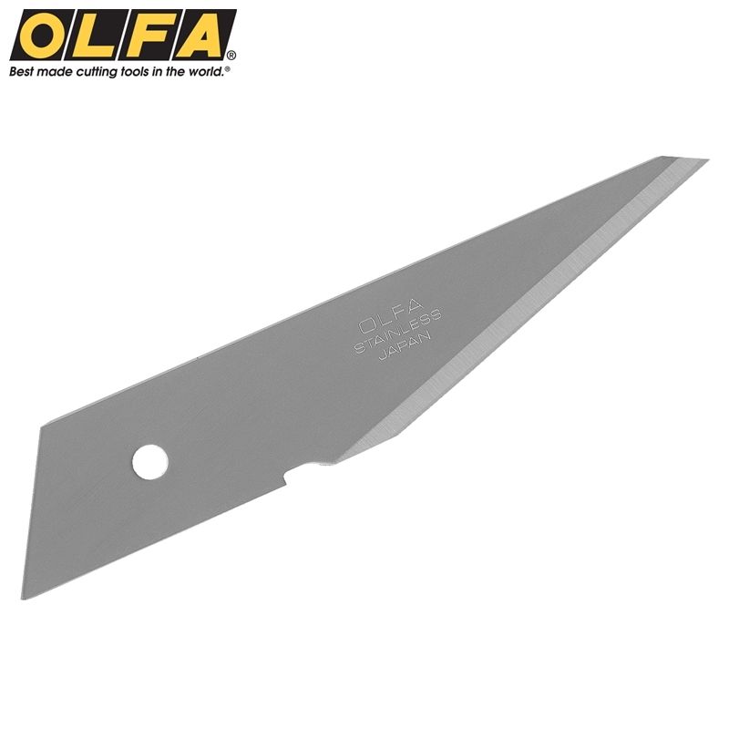 OLFA 日本工藝刀刀片替刃CKB-2(2入;不鏽鋼;厚度1.2mm)適CK-2尖尾刀片CK-2專用刀片CK-2替刃Ltd-06刀片For CraftKnife