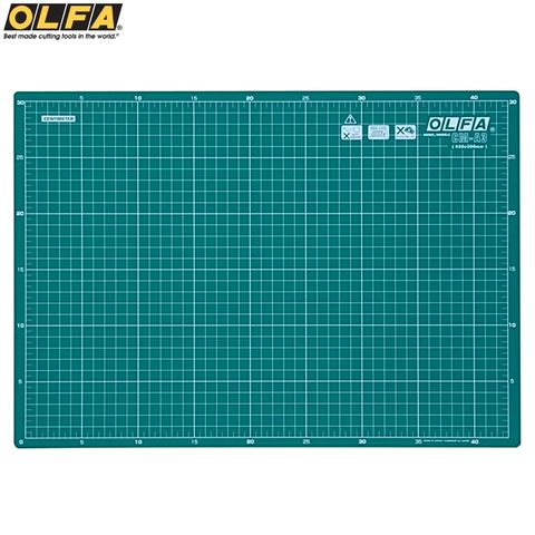 日本OLFA雙面切割墊CM-A3經典綠雙面裁墊