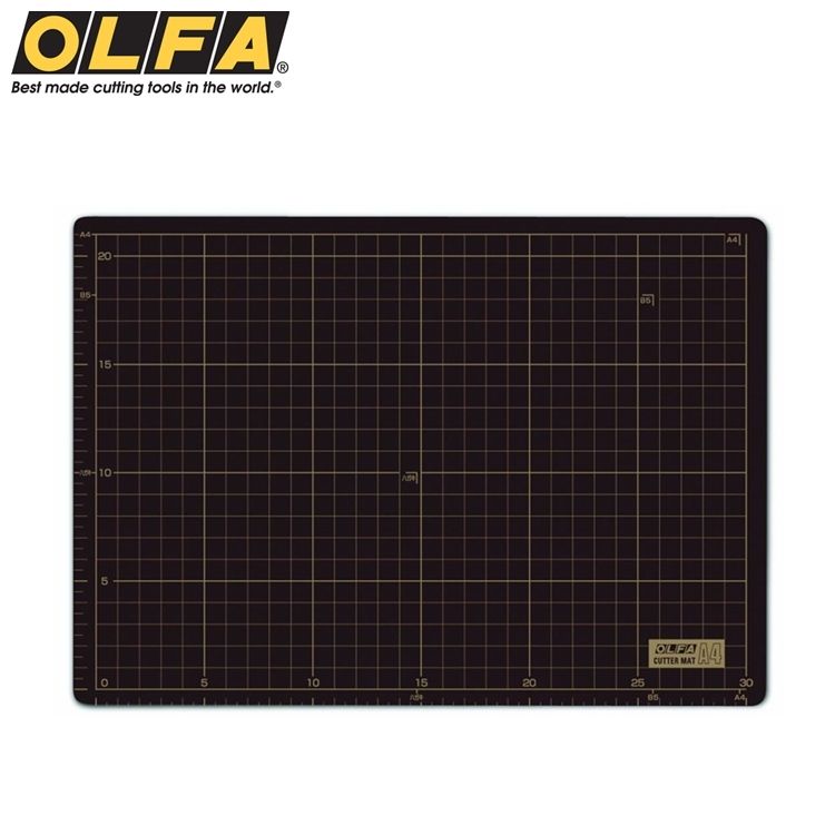 OLFA 日本製雙面切割墊134B雙面裁墊(灰褐+咖啡色)CM-A4切割墊防滑墊板切割板美工墊工藝墊桌墊工作墊切墊子