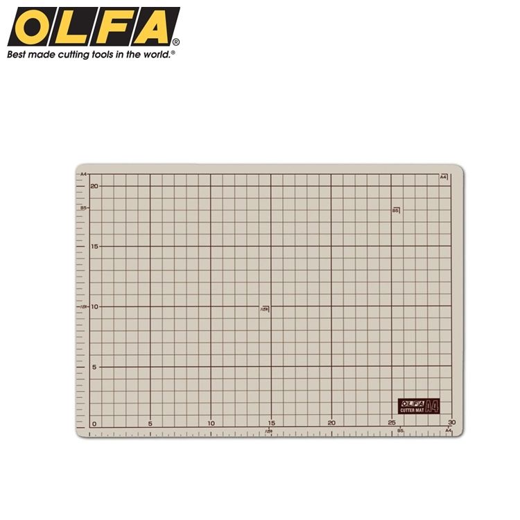 OLFA 日本製雙面切割墊134B雙面裁墊(灰褐+咖啡色)CM-A4切割墊防滑墊板切割板美工墊工藝墊桌墊工作墊切墊子