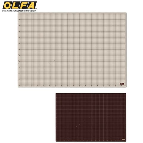 OLFA 日本特大雙面切割墊160B雙面裁墊灰褐+咖啡色即CM-A1灰褐切割布墊切墊A1切割墊裁墊防滑墊板切割板