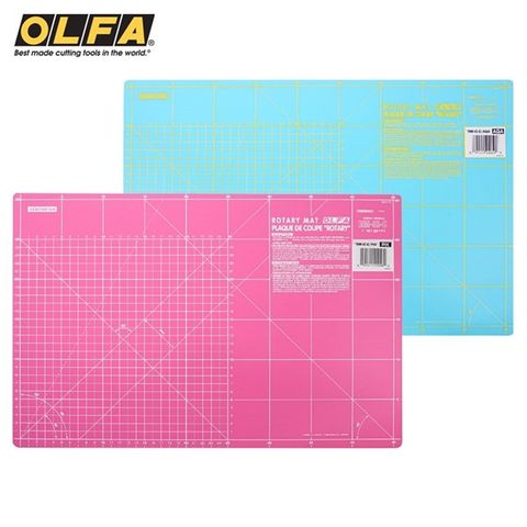 OLFA 日本雙面拼布墊RM-IC-C防滑裁切墊A3切割墊(厚0.15mm;2種尺規)割布墊美工作墊裁縫墊縫紉墊子