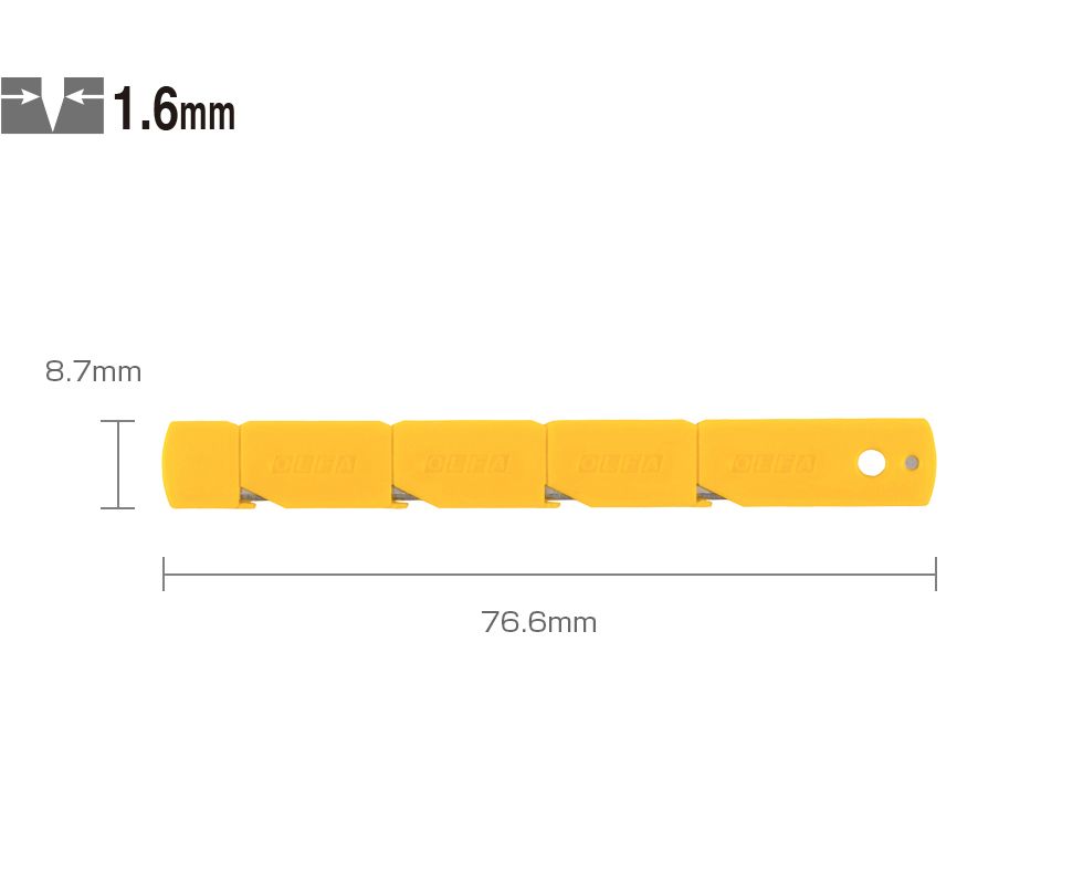 OLFA 日本製兒童安全美工刀用替刃ESKB-1/2B(2入,品番XB236BS)適ESK-1兒童安全刀片美工刀片