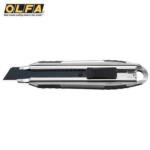 OLFA 日製壓鑄鋁合金METAL超強握把PRO大型美工刀MXP-AL附掛孔(自動鎖定18mm刀片)大美工刀切割刀