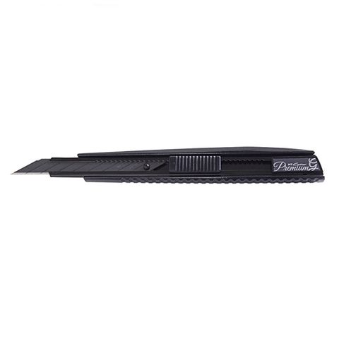 日本NT Cutter碳黑金屬自鎖小型美工刀PMGA-EVO2搭高碳鋼30°黑刃刀片2A型小美工刀Premium
