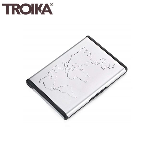 TROIKA 德國世界地圖站立式名片夾CDC96/AL自立自強桌面式名片盒多功能卡夾隨身名片匣隨身夾隨身卡盒適送禮品禮物