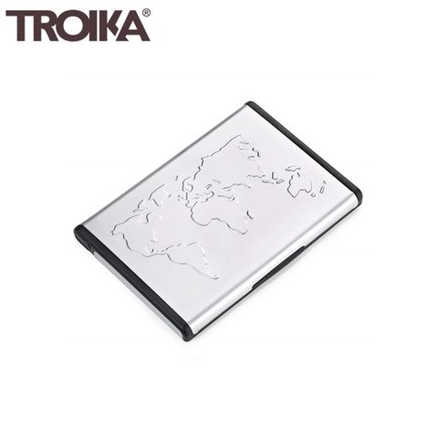 TROIKA 梅森巴赫 德國世界地圖站立式名片夾CDC96/AL自立自強桌面式名片盒多功能卡夾隨身名片匣隨身夾隨身卡盒適送禮品禮物