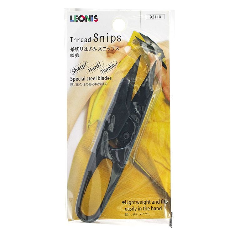 Leonis 日本製造剪線頭剪刀彈簧紗線U型十字繡剪刀紗剪針線剪92110手工藝剪刀衣物縫紉布剪手工小剪刀輔助工具