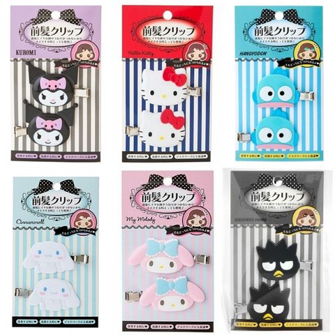 日本Sanrio三麗鷗Hello Kitty凱蒂貓髮夾酷洛米髮夾少女瀏海髮夾A301兩入