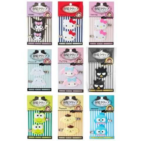 日本Sanrio三麗鷗Hello Kitty凱蒂貓髮夾酷洛米髮夾少女瀏海髮夾A301兩入