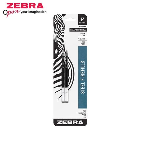 ZEBRA 斑馬牌 (美版)日本原子筆筆芯替芯0.7mm油性F REFILL 855系列筆蕊(2支入)適F-301 F-402 F-701 A-301A EXPANDZ SPIRAL-平輸