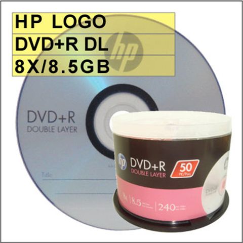 HP LOGO DVD+R DL 8X / 8.5GB 空白燒錄片 100片 XBOX專用超燒片