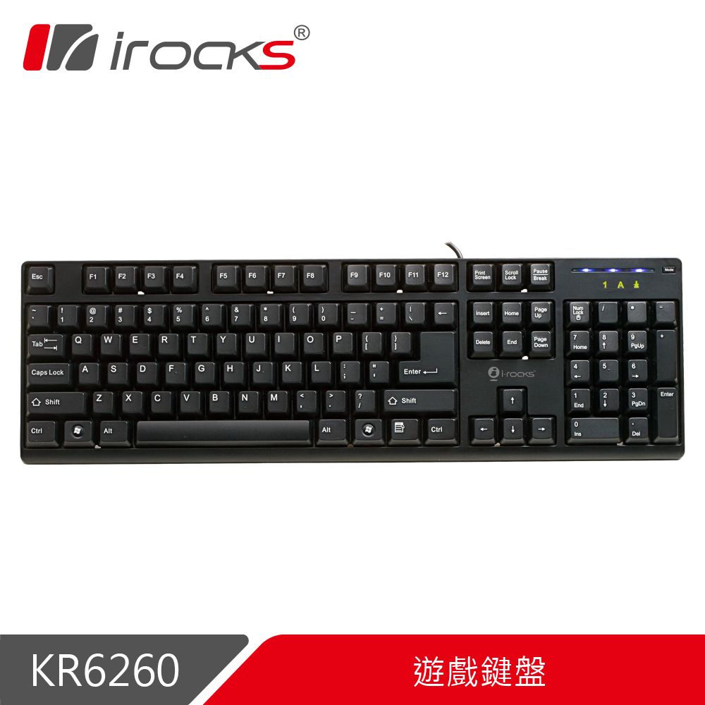 i-Rocks 艾芮克 irocks KR-6260 24顆鍵不衝突遊戲鍵盤