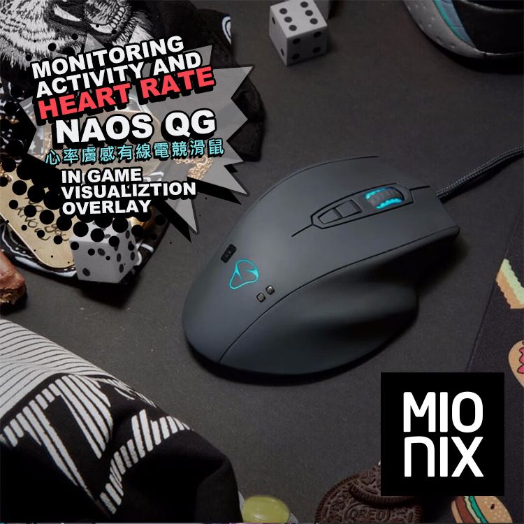 MIONIX  NAOS QG 心率膚感有線電竸滑鼠*台灣總代理緯思創公司貨*