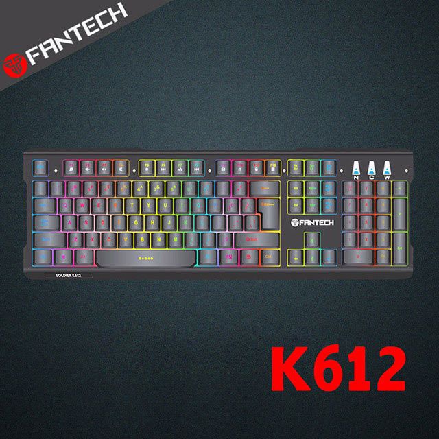 FANTECH  K612 鋁合金面板音效感應RGB電競鍵盤