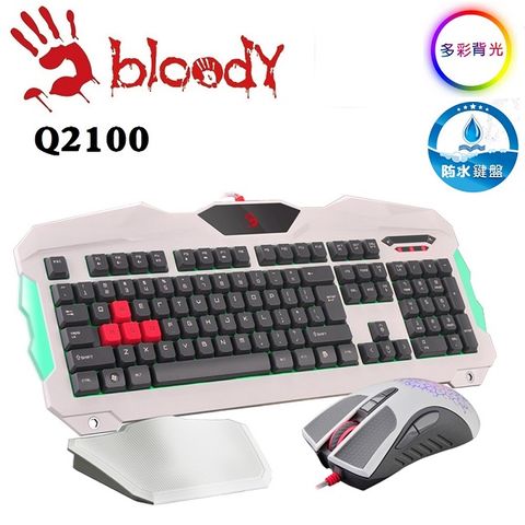 A4 bloody 雙飛燕 Q2100 電競王鍵鼠組(工業包裝)