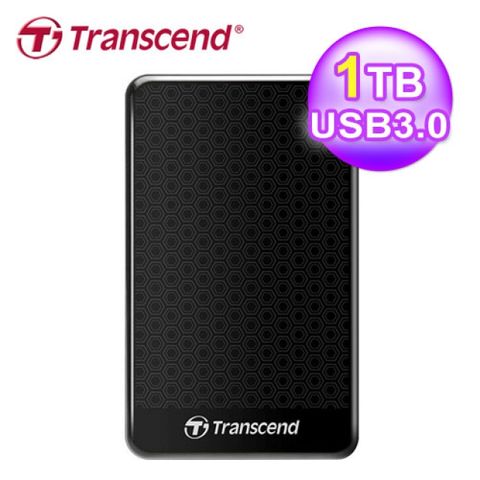 【Transcend 創見】SJ25A3K 1TB 2.5吋 外接硬碟符合高速USB 3.0傳輸規格