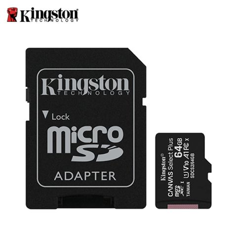 金士頓 Kingston 64GB microSDXC U1 A1 V10 記憶卡 SDCS2|64GB