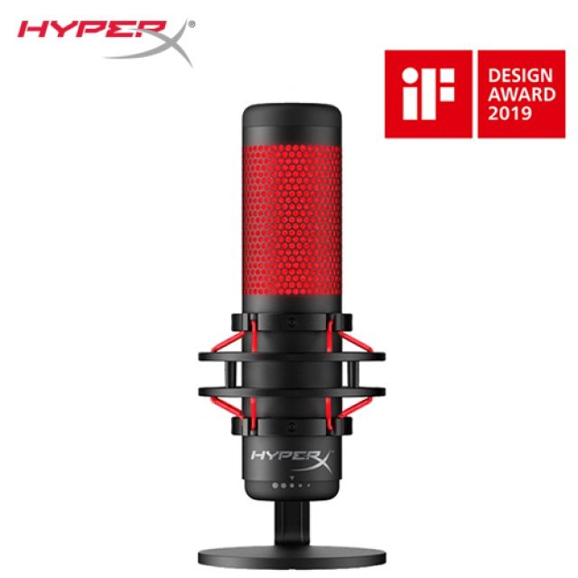 HyperX 金士頓】Cloud Quadcast 聲浪直立式電競麥克風(HX-MICQC-BK