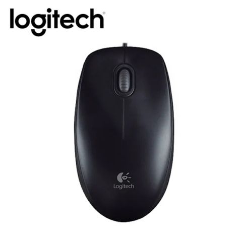 Logitech 羅技 M100r 有線光學滑鼠-黑色