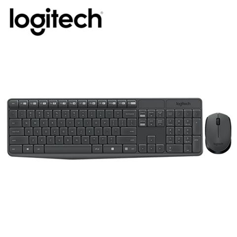 【Logitech 羅技】MK235 無線鍵盤滑鼠組全尺寸、耐用、簡單
