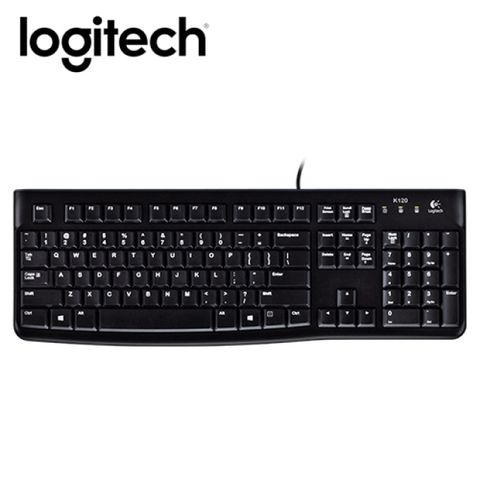 【logitech 羅技】K120 有線鍵盤配合超靜音低行程按鍵