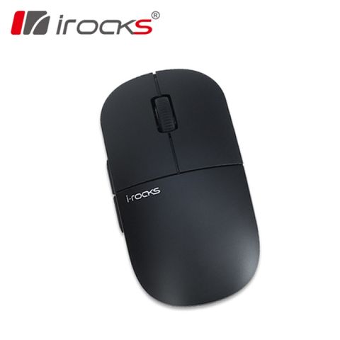【iRocks】M23R 無線靜音滑鼠 黑色磁吸設計