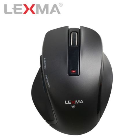 LEXMA 雷馬 2.4GHZ 無線藍光滑鼠 M830R 黑色