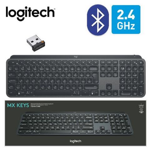 【Logitech 羅技】MX KEYS 智能無線鍵盤Easy-Switch多台裝置切換共用