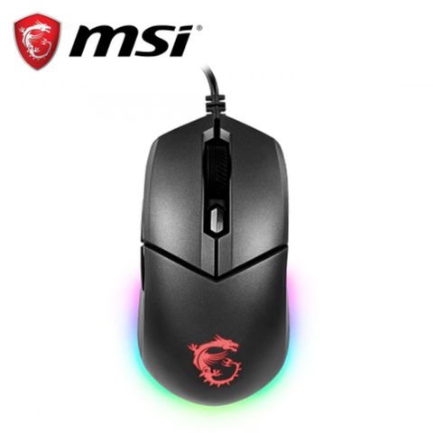 MSI 微星 CLUTCH GM11 RGB炫彩電競滑鼠 黑色左右手通用