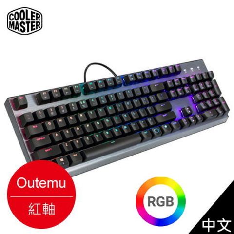 【CoolerMaster 酷碼】CK350 機械式 RGB 電競鍵盤 紅軸/中刻耐用機械軸紅軸