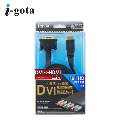 DVI-D對HDMI 超薄型線1.2M