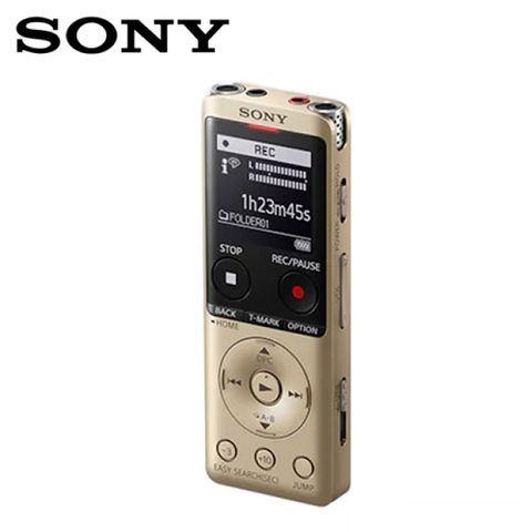 【SONY 索尼】ICD-UX570F/N 4GB 多功能數位錄音筆 金色場景選擇功能優化錄音品質