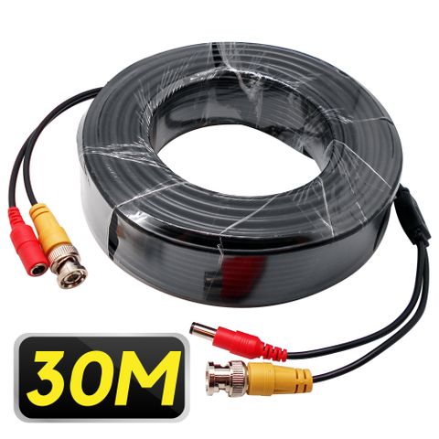 【CHICHIAU】監視器專用連接線30M(視頻+電源=兩線一組)