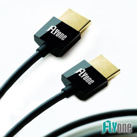 超合金結構 極致輕薄•影音最真實FLYone 超薄HDMI轉HDMI 1.4版連接線【2M】