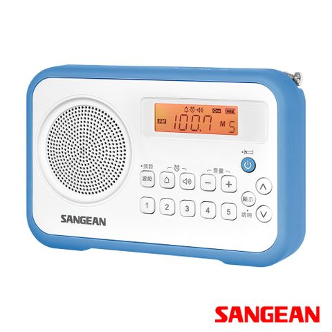 10組電台記憶AM/FM各5組！SANGEAN 二波段 數位式時鐘收音機 PRD30