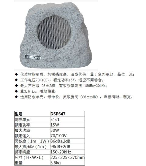 高音質仿真石頭喇叭/仿岩石形狀的強化樹脂音箱