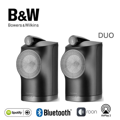 英國 B&amp;W Bowers &amp; Wilkins Formation Duo 立體聲無線藍牙書架式喇叭【黑色】