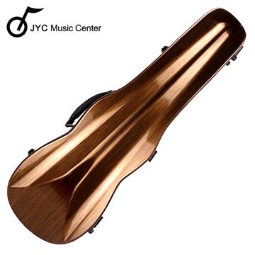 ★JYC Music★JV-1001金色金屬刷線小提琴三角硬盒~4/4(輕量級複合材料)僅重1.69kg 限量