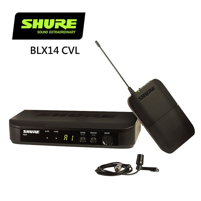 SHURE  BLX14 / CVL 領夾式無線麥克風系統-採訪/演講/收音均適用-原廠公司貨