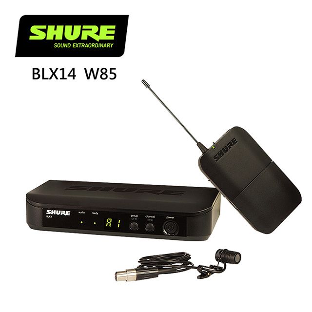 SHURE  BLX14 / W85 領夾式無線麥克風系統-採訪/演講/收音均適用-原廠公司貨