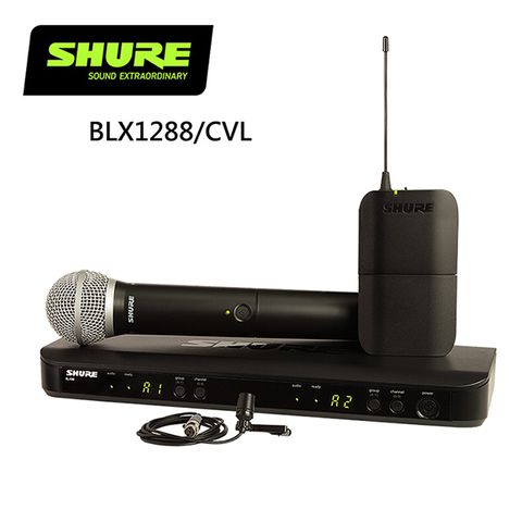 SHURE BLX1288 / CVL 領夾式無線麥克風組合系統-原廠公司貨