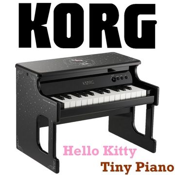 KORG 『 迷你電鋼琴黑色限量版』Tiny Piano 25鍵Hello Kitty款培訓嬰幼兒的音感 / 公司貨保固