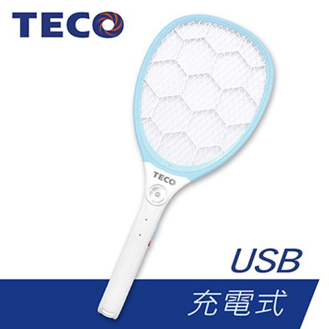 TECO 東元 USB充電式 三層網電蚊拍 XYFYK003 (專剋 小黑蚊 電蚊拍)